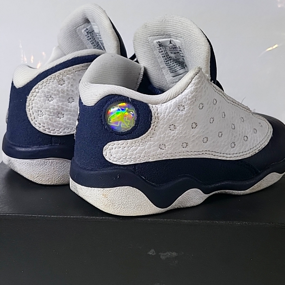 Toddler size 8 Nike Jordan Retro 13 Blue and White